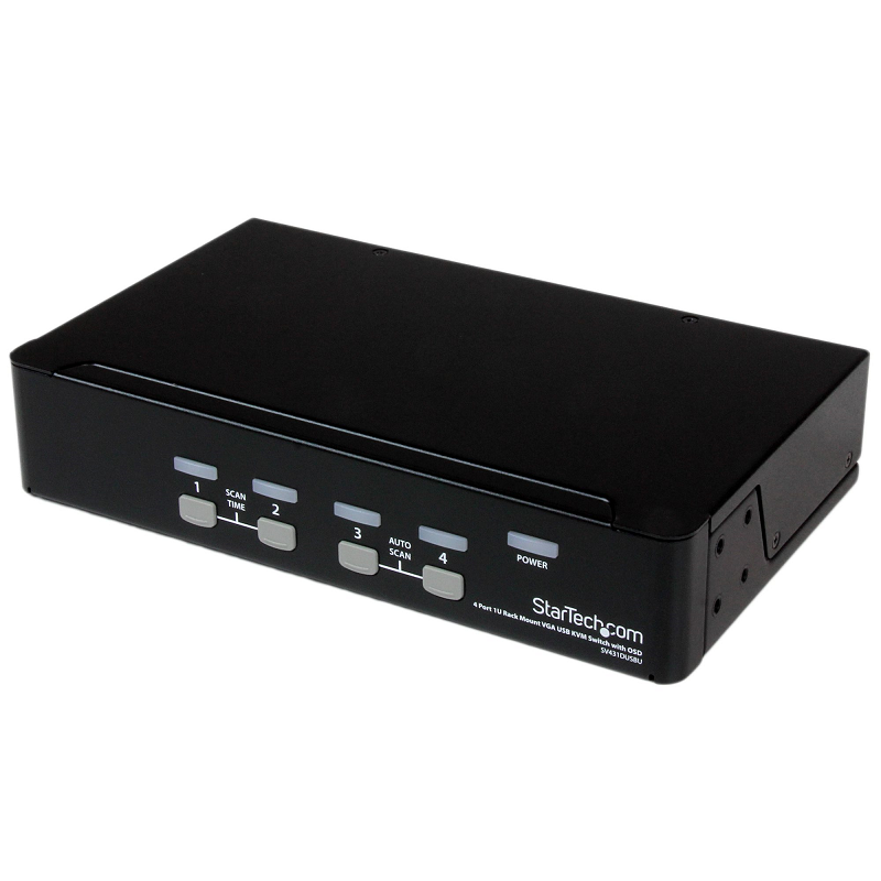 You Recently Viewed StarTech SV431DUSBU 4 Port 1U Rackmount USB KVM Switch with OSD Image